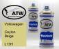 Preview: Volkswagen, Ceylon Beige, L13H: 400ml Sprühdose + 400ml Klarlack - Set, von ATW Autoteile West.